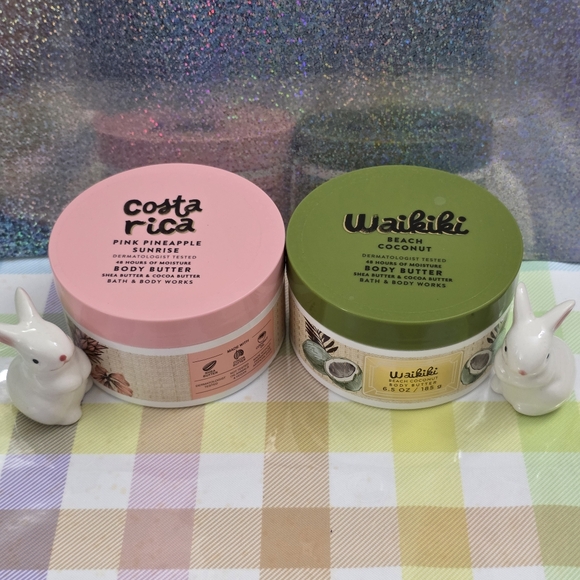 Bath & Body Works Other - Bath Body Works Pink Pineapple Sunrise & Waikiki Beach Coconut Body Butter Set